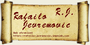 Rafailo Jevremović vizit kartica